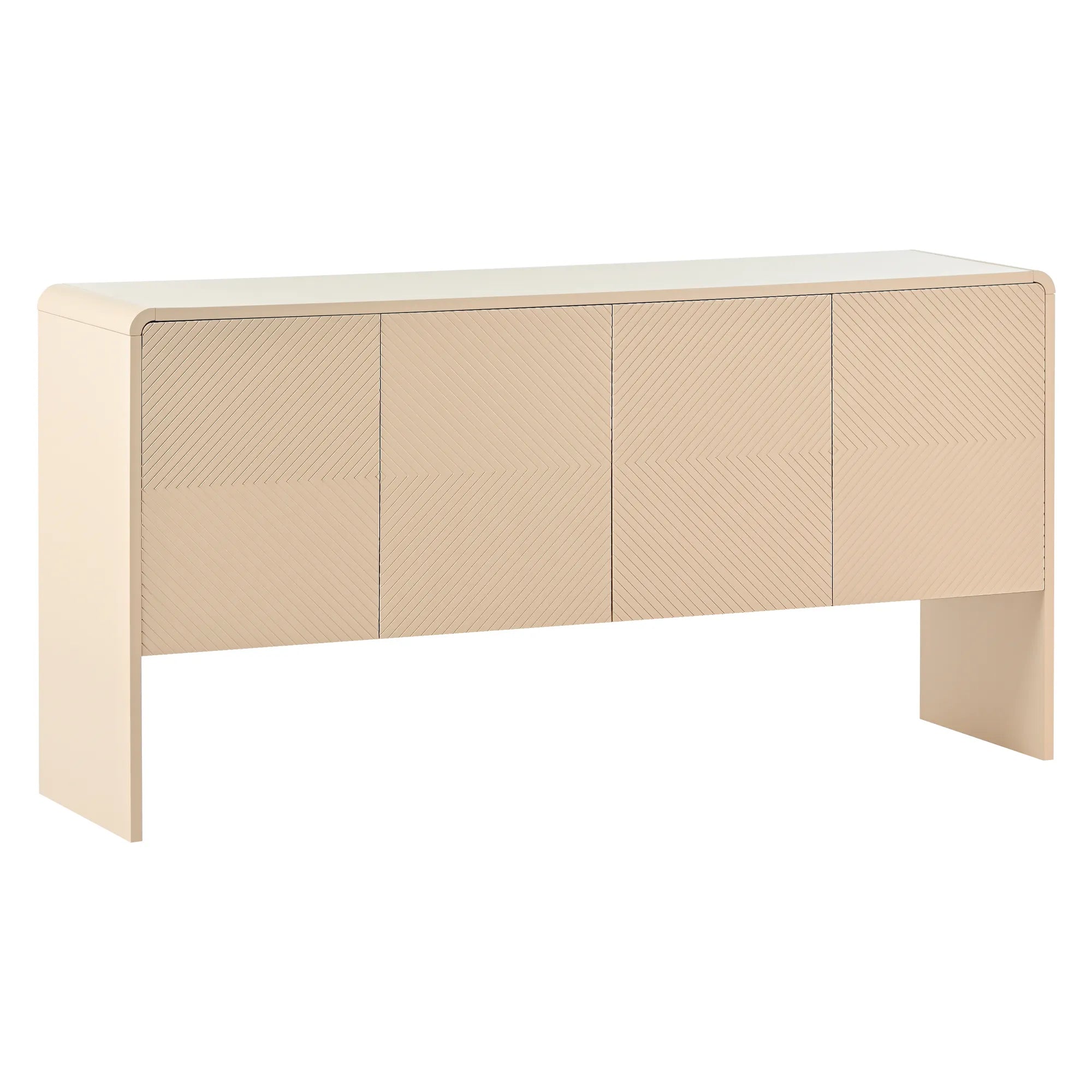 60" Minimalist Style Modern Sideboard with 4 Doors