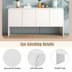 60" Minimalist Style Modern Sideboard with 4 Doors