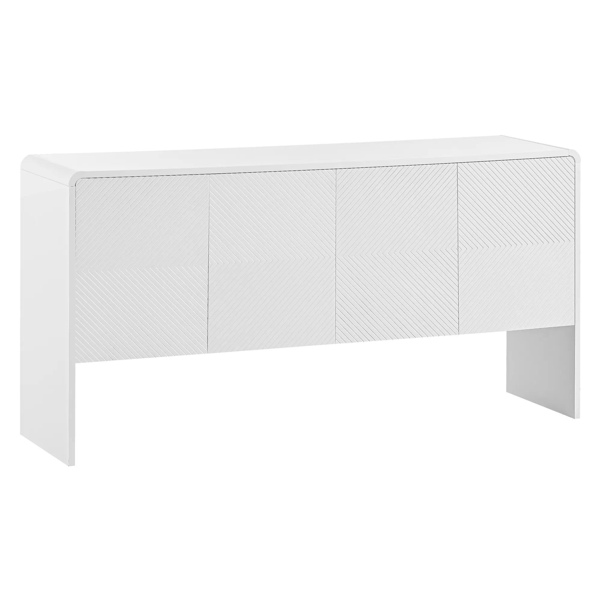 60" Minimalist Style Modern Sideboard with 4 Doors