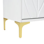 60” Modern Carved 4-Door Sideboard