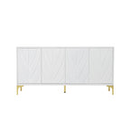 60” Modern Carved 4-Door Sideboard