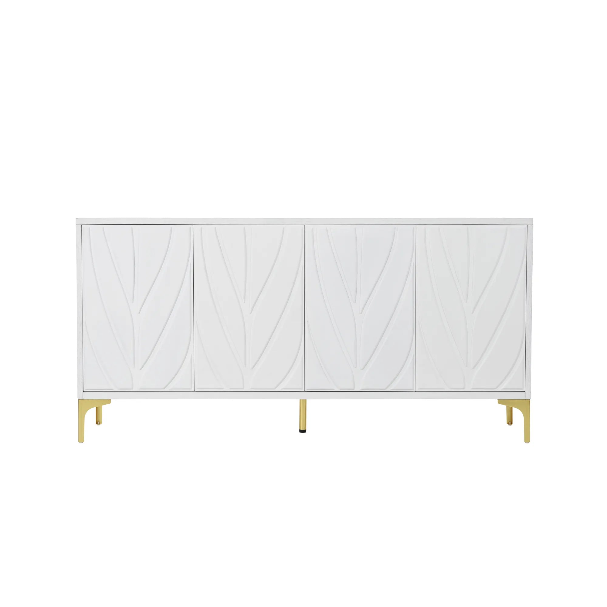 60” Modern Carved 4-Door Sideboard
