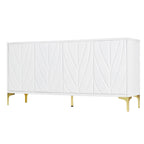 60” Modern Carved 4-Door Sideboard