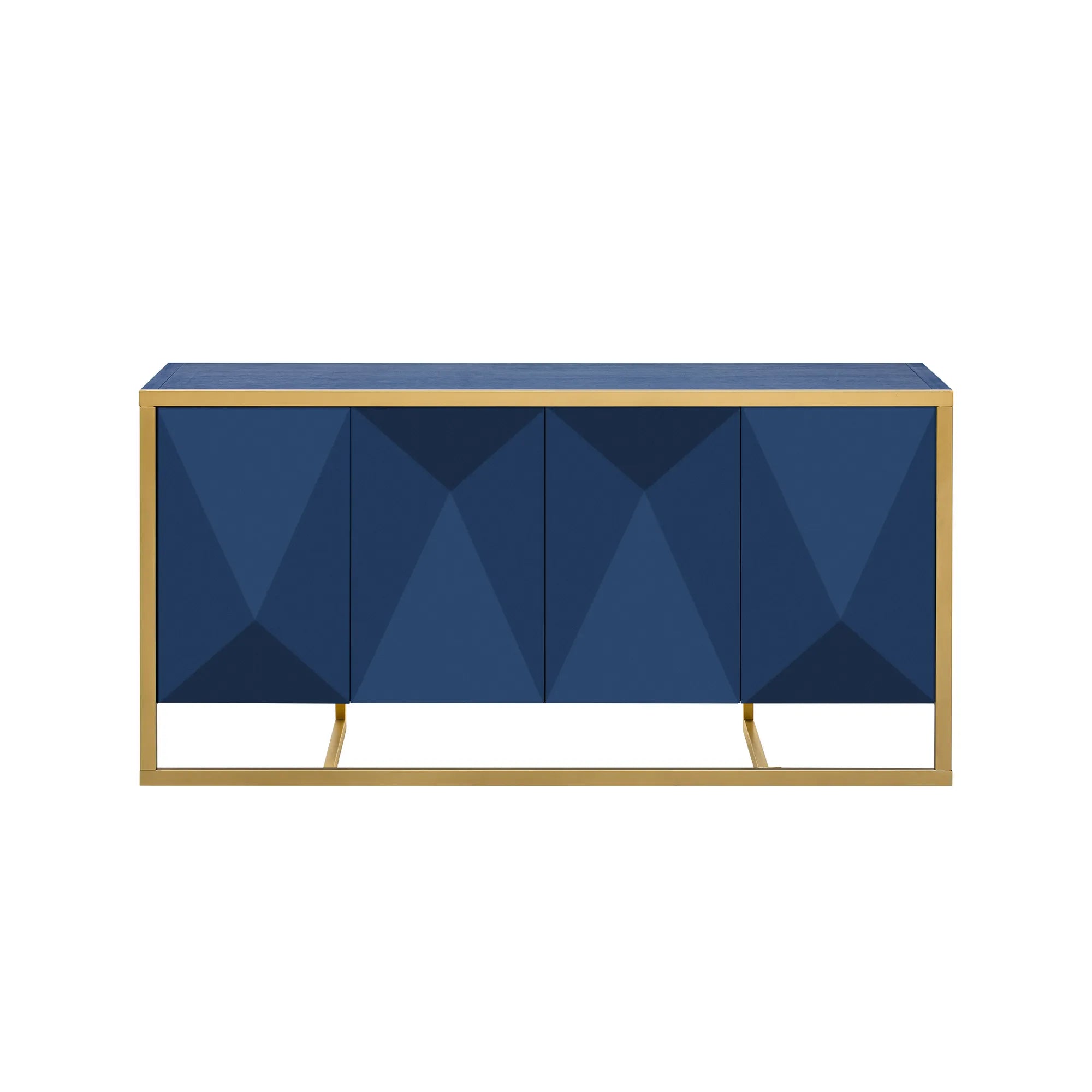 60" Modern Sideboard with Metal Legs and Storage