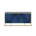 60" Modern Sideboard with Metal Legs and Storage
