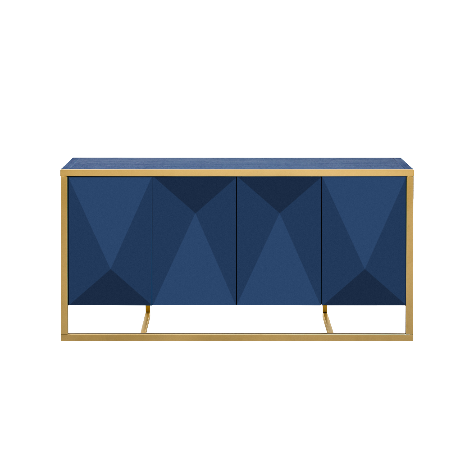 60" Modern Sideboard with Metal Legs and Storage