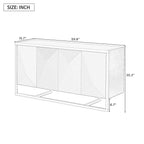 60" Modern Sideboard with Metal Legs and Storage