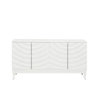60" Modern Wavy 4-Door Sideboard