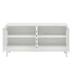 60" Modern Wavy 4-Door Sideboard