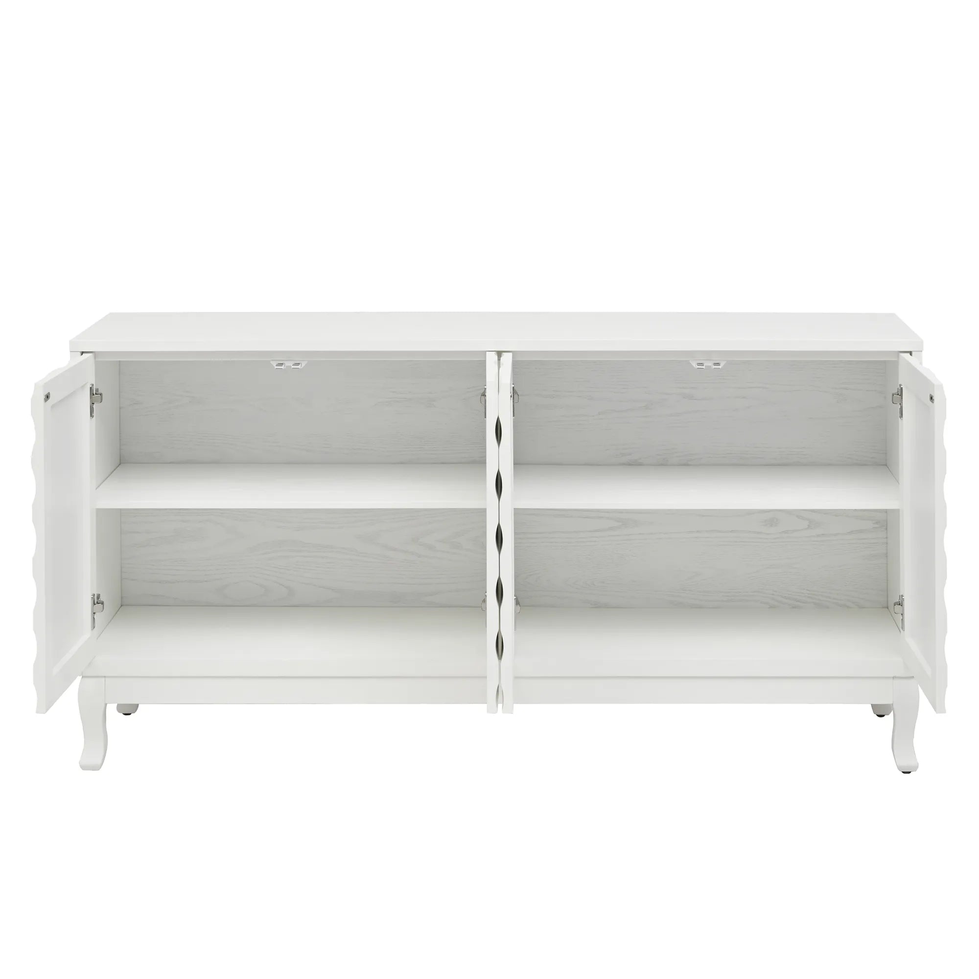 60" Modern Wavy 4-Door Sideboard