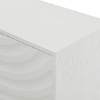 60" Modern Wavy 4-Door Sideboard