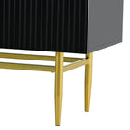 60” Modern 4-Door Sideboard with Gold Handles