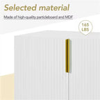 60” Modern 4-Door Sideboard with Gold Handles