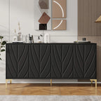 60” Modern Carved 4-Door Sideboard