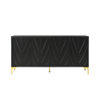 60” Modern Carved 4-Door Sideboard