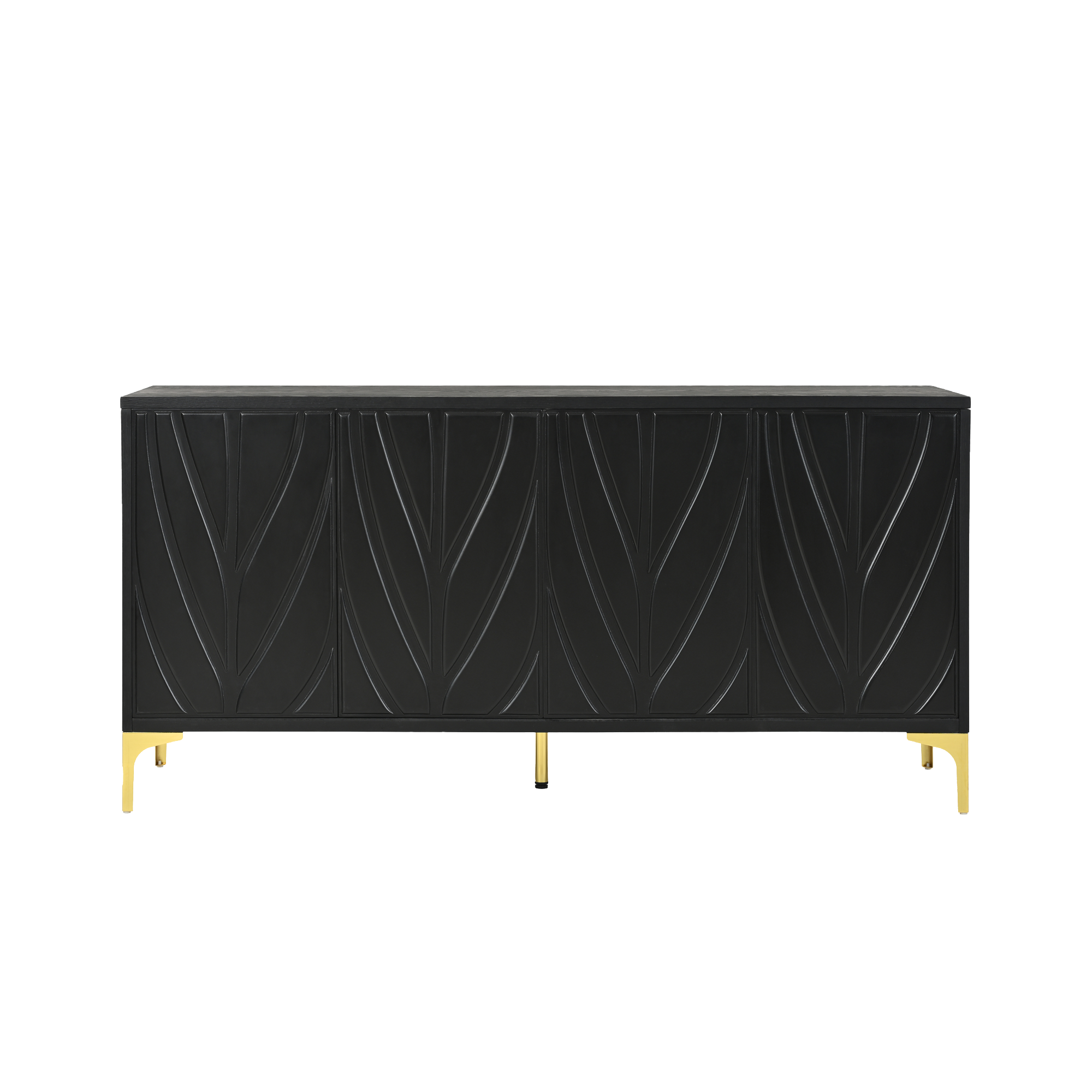 60” Modern Carved 4-Door Sideboard