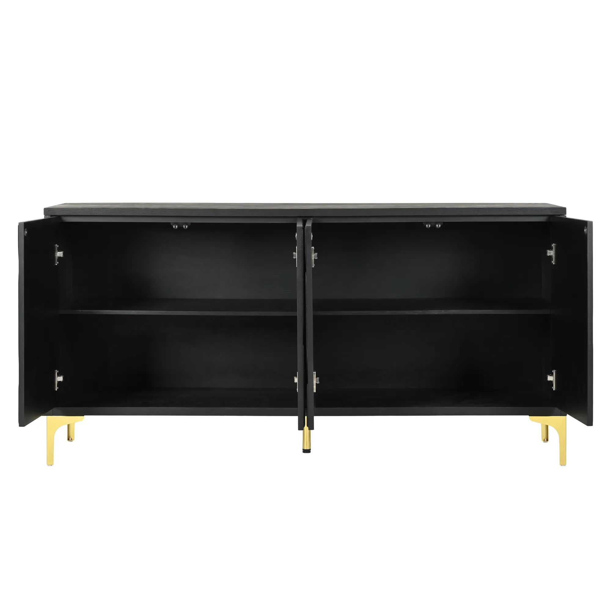 60” Modern Carved 4-Door Sideboard