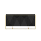 60" Modern Sideboard with Metal Legs and Storage