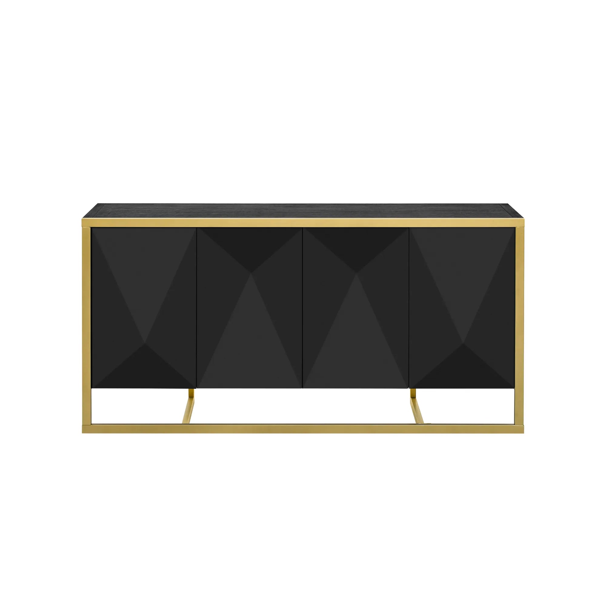 60" Modern Sideboard with Metal Legs and Storage