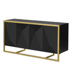 60" Modern Sideboard with Metal Legs and Storage