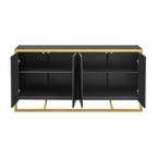 60" Modern Sideboard with Metal Legs and Storage