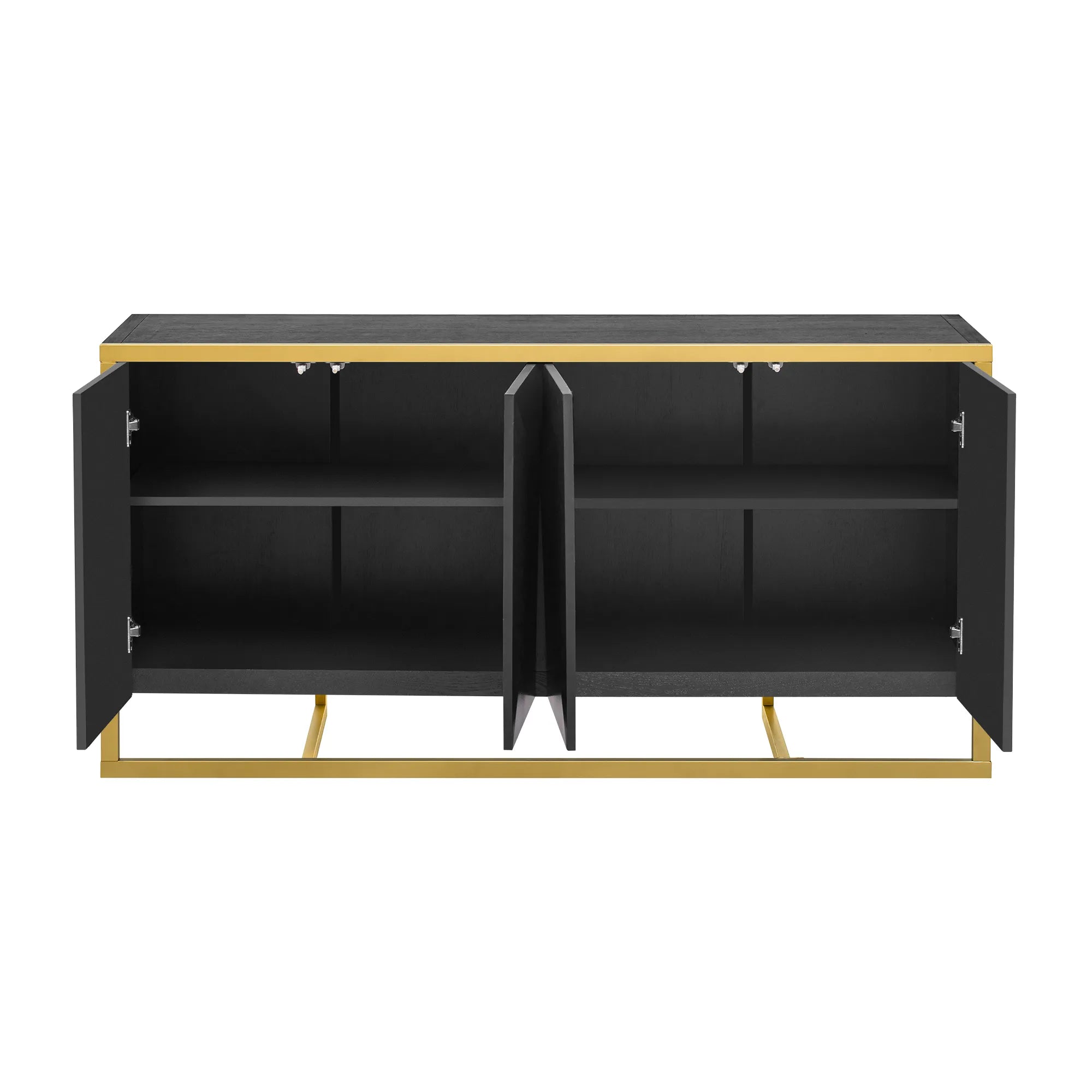 60" Modern Sideboard with Metal Legs and Storage