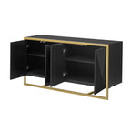 60" Modern Sideboard with Metal Legs and Storage