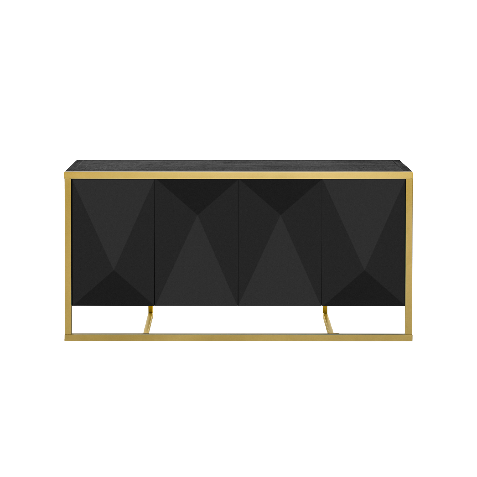 60" Modern Sideboard with Metal Legs and Storage