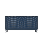 60" Modern Wavy 4-Door Sideboard