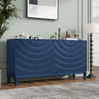 60" Modern Wavy 4-Door Sideboard
