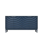 60" Modern Wavy 4-Door Sideboard