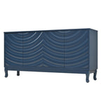 60" Modern Wavy 4-Door Sideboard