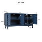 60" Modern Wavy 4-Door Sideboard