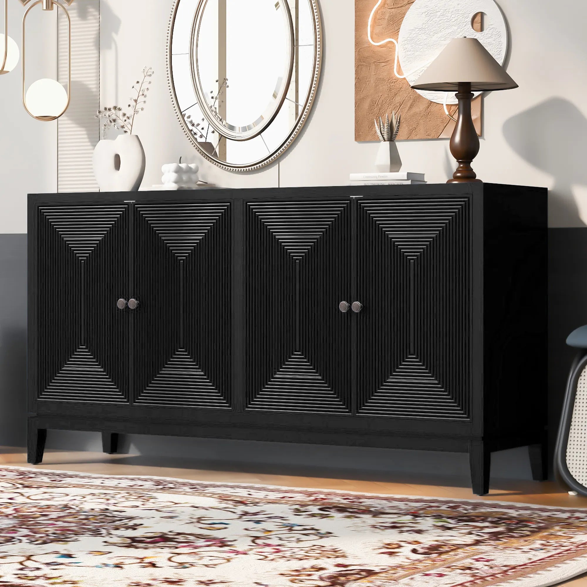 60" Sleek Modern Storage Cabinet