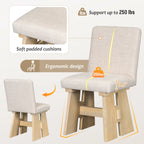 63" 7 Pieces Modern Dining Table Set with 6 Dining Chairs