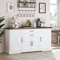 63” Farmhouse Barn Door Buffet Cabinet