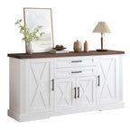 63” Farmhouse Barn Door Buffet Cabinet