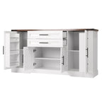 63” Farmhouse Barn Door Buffet Cabinet