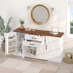 63” Farmhouse Barn Door Buffet Cabinet