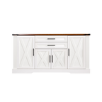 63” Farmhouse Barn Door Buffet Cabinet