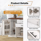 63” Farmhouse Barn Door Buffet Cabinet