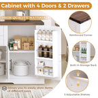 63” Farmhouse Barn Door Buffet Cabinet