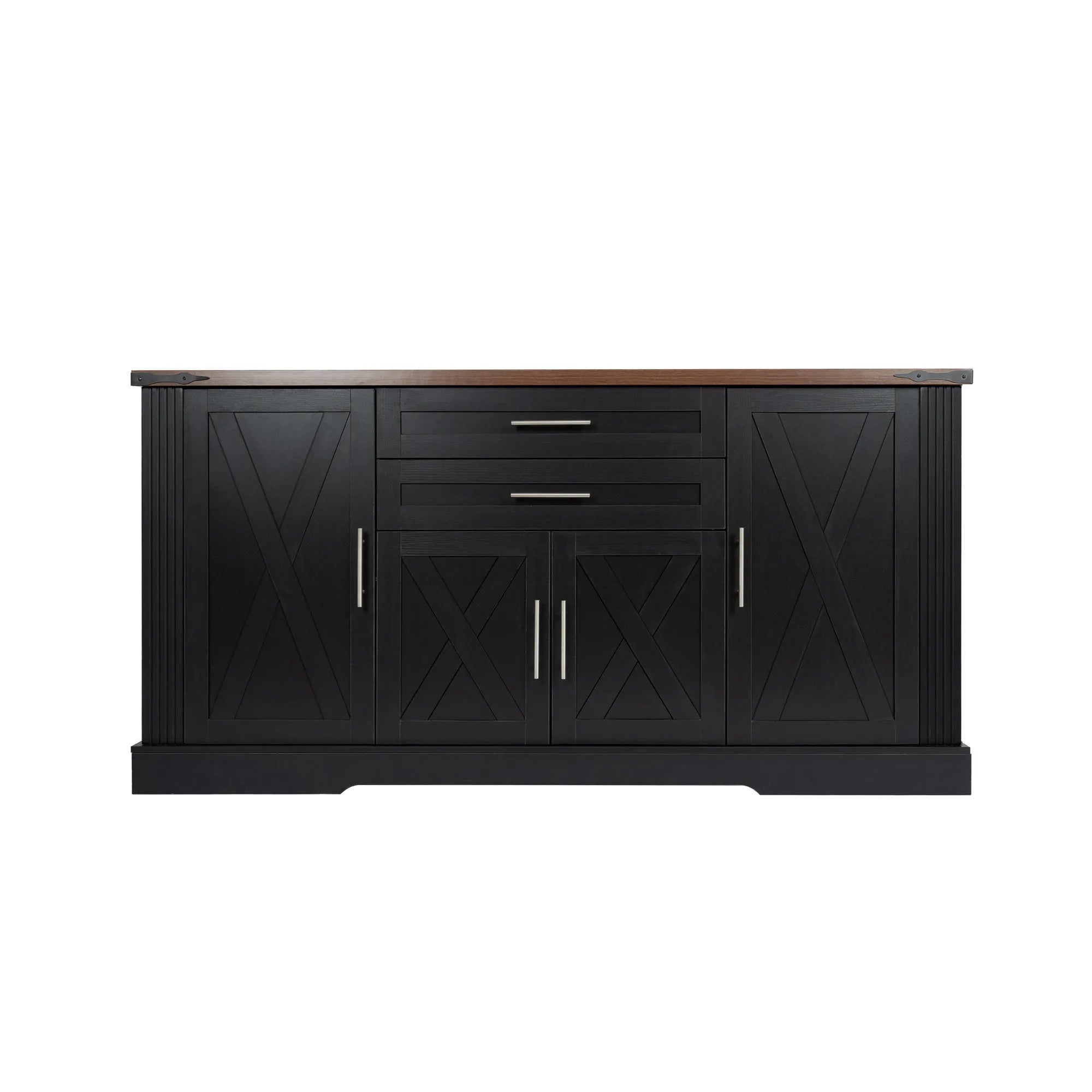 63” Farmhouse Barn Door Buffet Cabinet