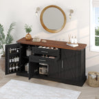 63” Farmhouse Barn Door Buffet Cabinet