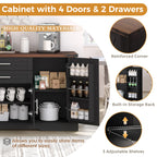 63” Farmhouse Barn Door Buffet Cabinet