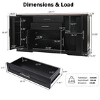 63” Farmhouse Barn Door Buffet Cabinet