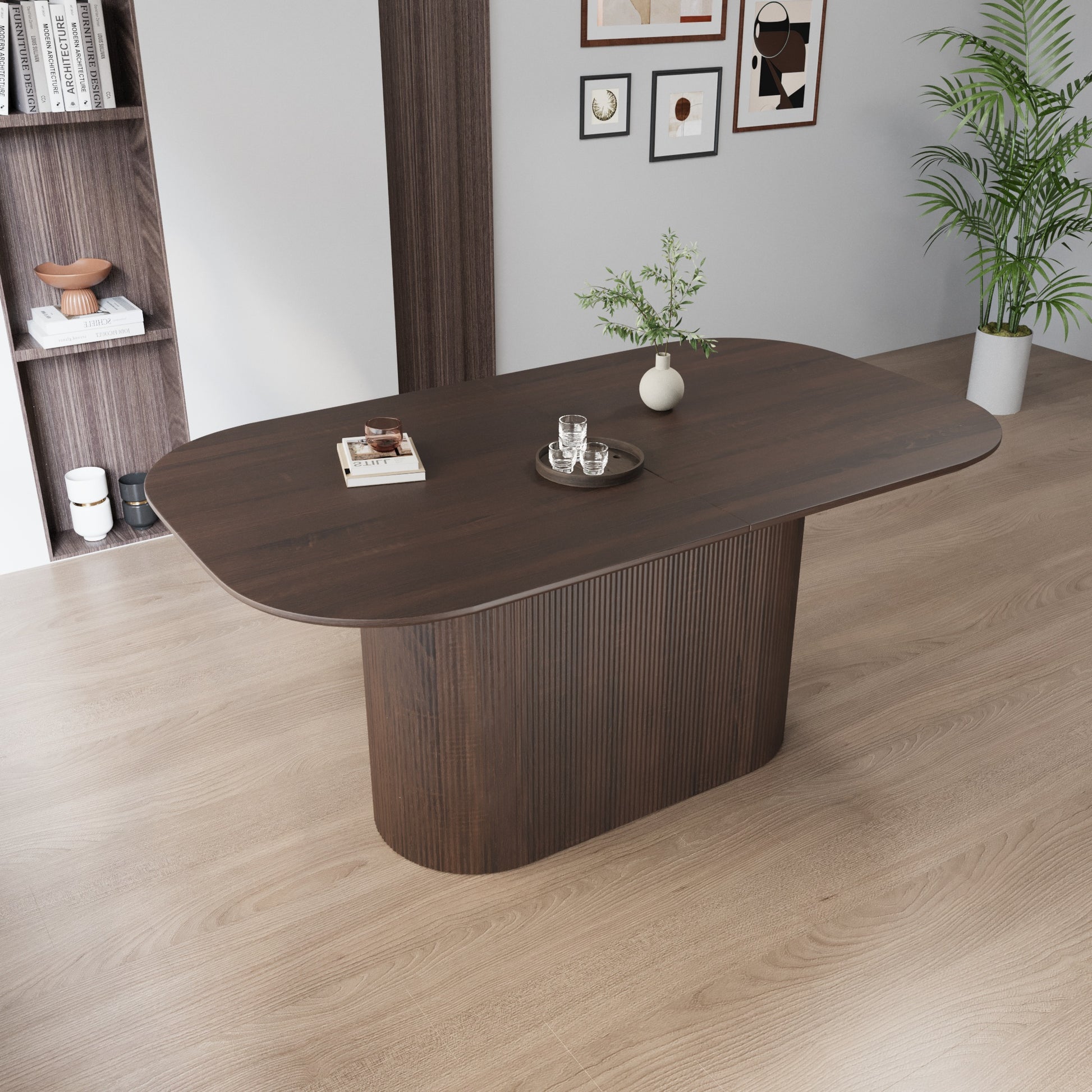 63“ Modern Dining Table Set For 6