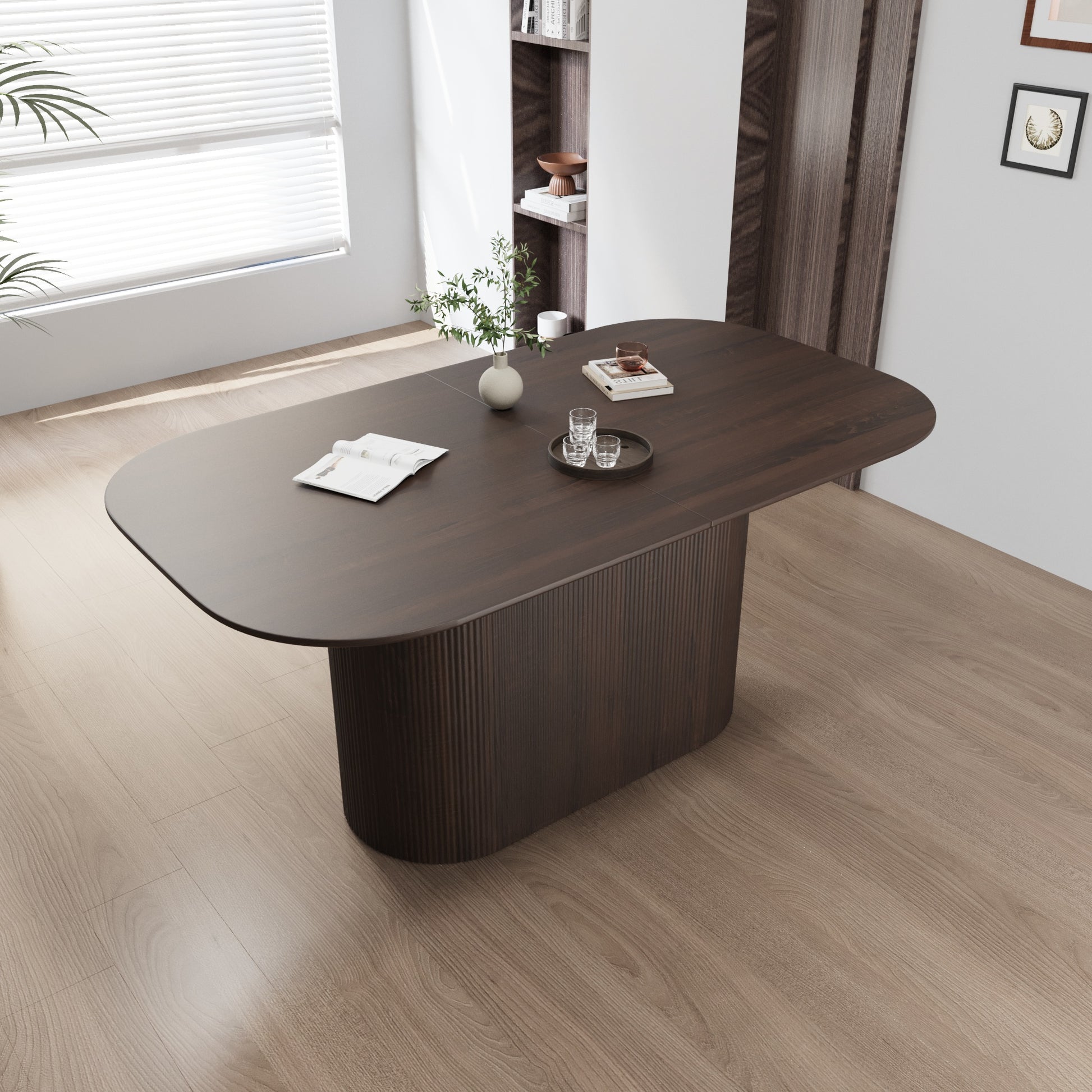 63“ Modern Dining Table Set For 6