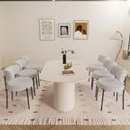 63“ Modern Dining Table Set For 6