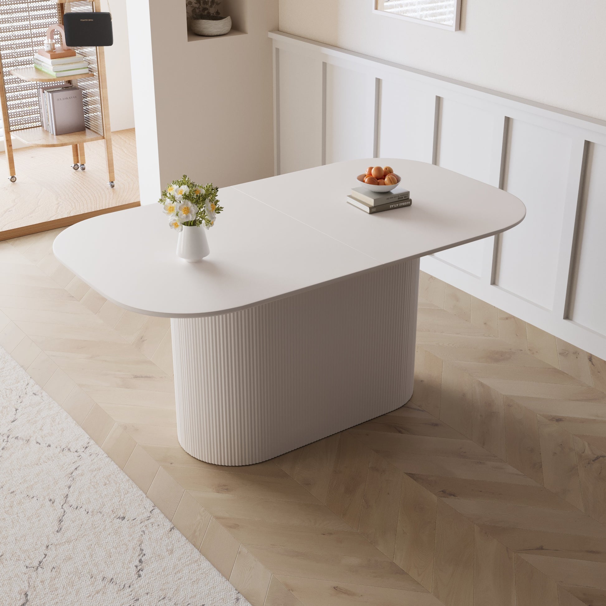 63“ Modern Dining Table Set For 6